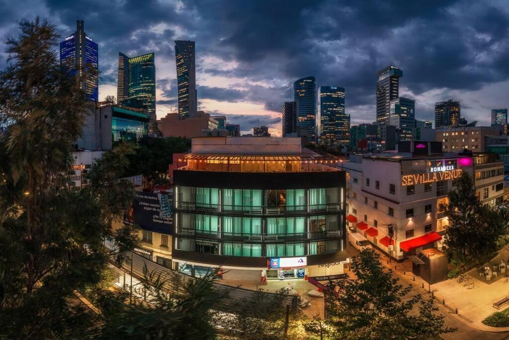 L303 Studio Apt Ac Rooftop Views Business C Apartment Mexico City Exterior photo